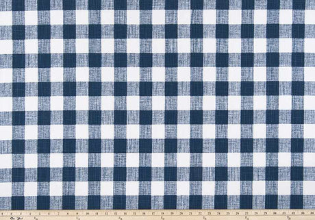 Premier Prints Buffalo Plaid Italian Denim Slub Canvas Premier Basics Collection Multipurpose Fabric
