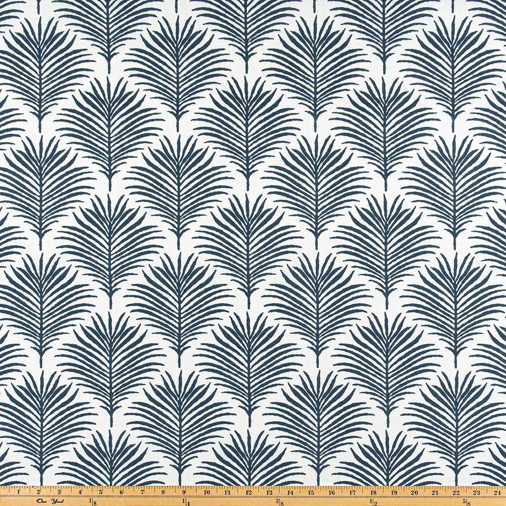 Premier Prints City Blue Palmetto Upholstery Fabric