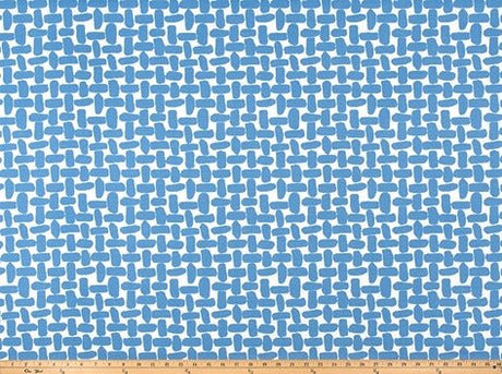 Premier Prints Farley Courtyard Blue Upholstery Fabric