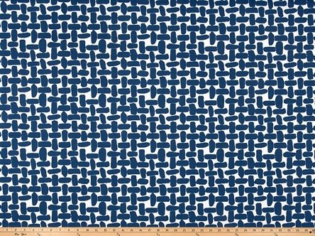 Premier Prints Farley Courtyard Navy Upholstery Fabric
