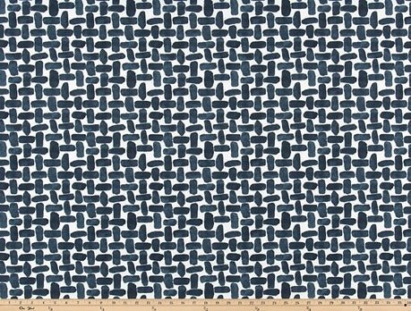 Premier Prints Farley Passport Navy Upholstery Fabric