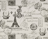Premier Prints French Stamp Onyx / Natural Multipurpose Fabric