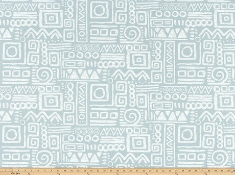 Premier Prints Glyphic Belmont Blue Upholstery Fabric