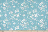 Premier Prints Lenore Aqua / Luxe Polyester Serene Escape Collection Upholstery Fabric