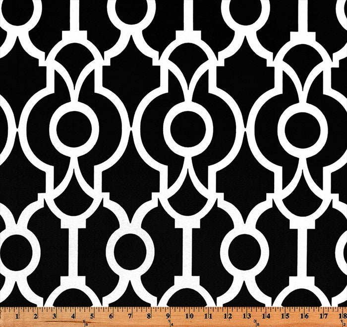 Premier Prints Lyon Black Upholstery Fabric