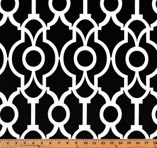 Premier Prints Lyon Black Upholstery Fabric
