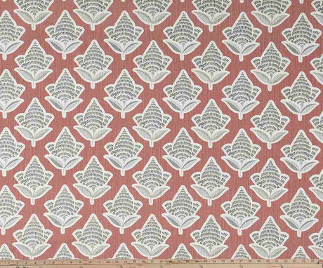 Premier Prints Makoto Scarlet Slub Canvas Chinoiserie Collection Multipurpose Fabric