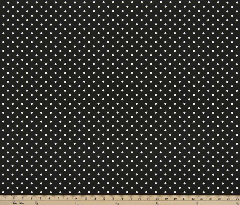 Premier Prints Mini Dot Black Upholstery Fabric