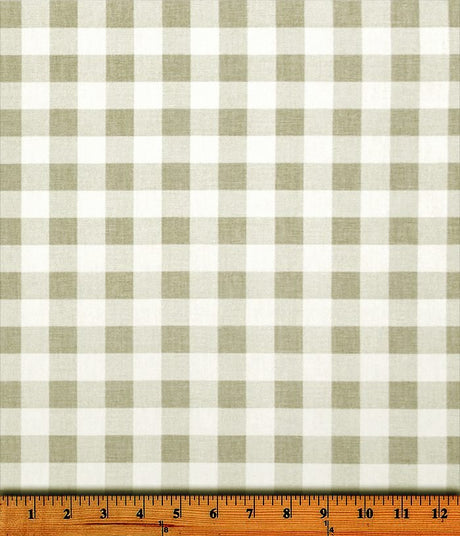 Premier Prints Plaid French Grey Premier Basics Collection Multipurpose Fabric