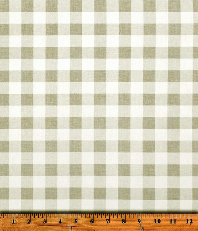 Premier Prints Plaid French Grey Premier Basics Collection Multipurpose Fabric
