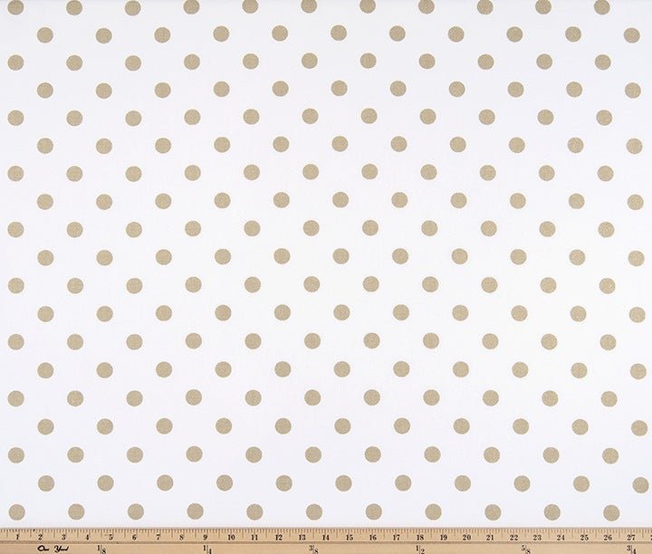 Premier Prints Polka Dot White Athena Gold Premier Basics Collection Multipurpose Fabric