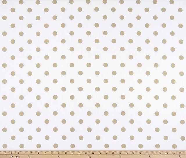 Premier Prints Polka Dot White Athena Gold Premier Basics Collection Multipurpose Fabric