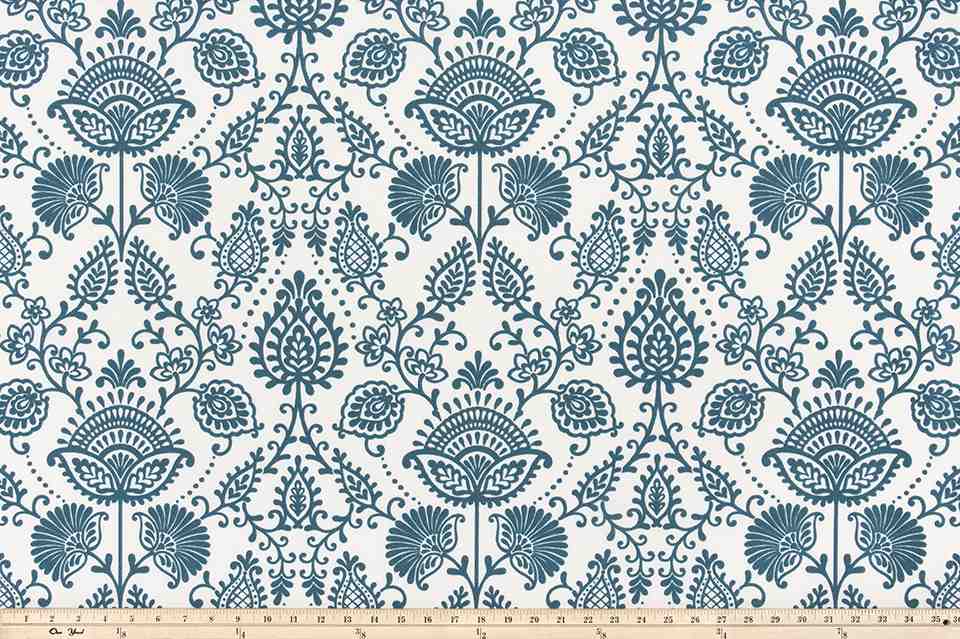 Premier Prints Silas Deep River Polyester Garden Retreat Outdoor Collection Upholstery Fabric
