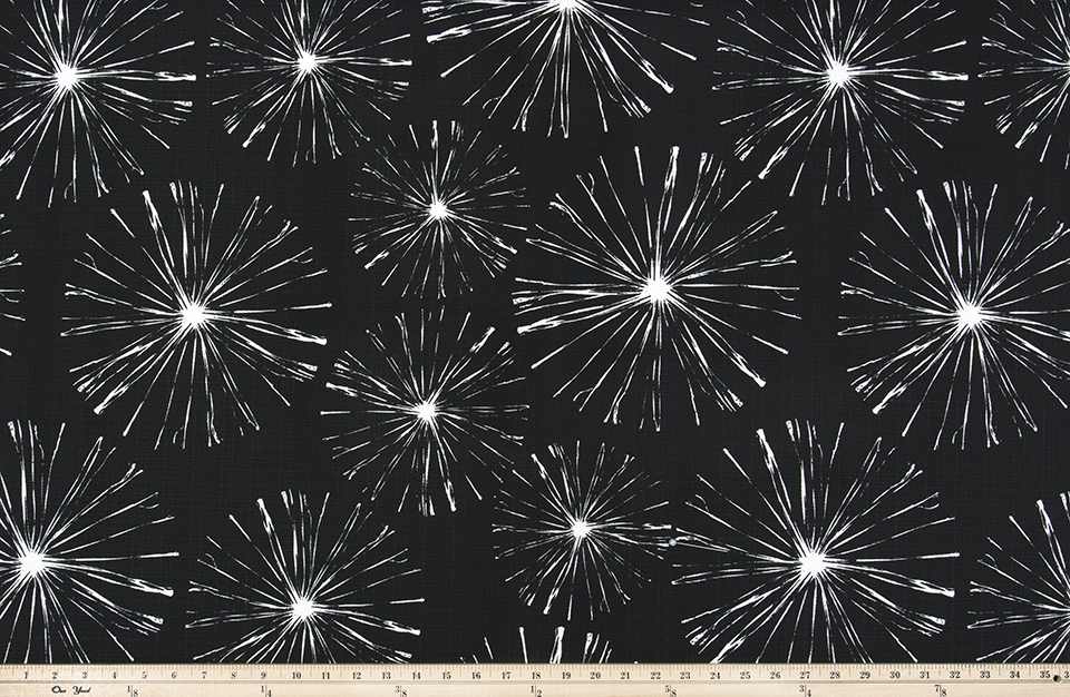 Premier Prints Sparks Black / Luxe Polyester Upholstery Fabric