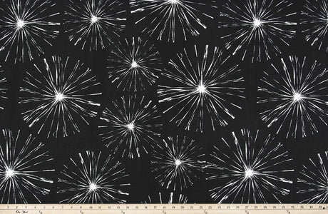 Premier Prints Sparks Black / Luxe Polyester Upholstery Fabric