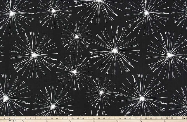 Premier Prints Sparks Black / Luxe Polyester Upholstery Fabric
