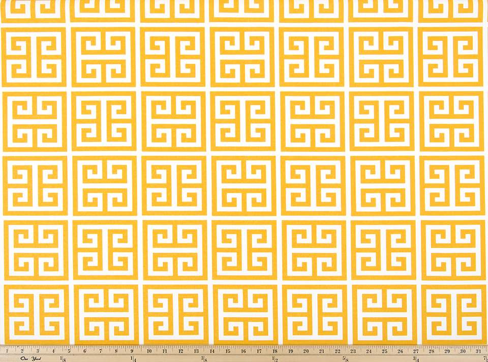 Premier Prints Towers Citrus Yellow Upholstery Fabric