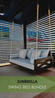 Twin Size Porch Swing Bed Cushion Cover Bundle - 75 x 39