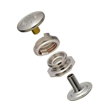 Pull - the - DOT Snap Fastener Set - Cloth - to - Cloth (Nickel - Plated Brass) 5/16 inch Post
