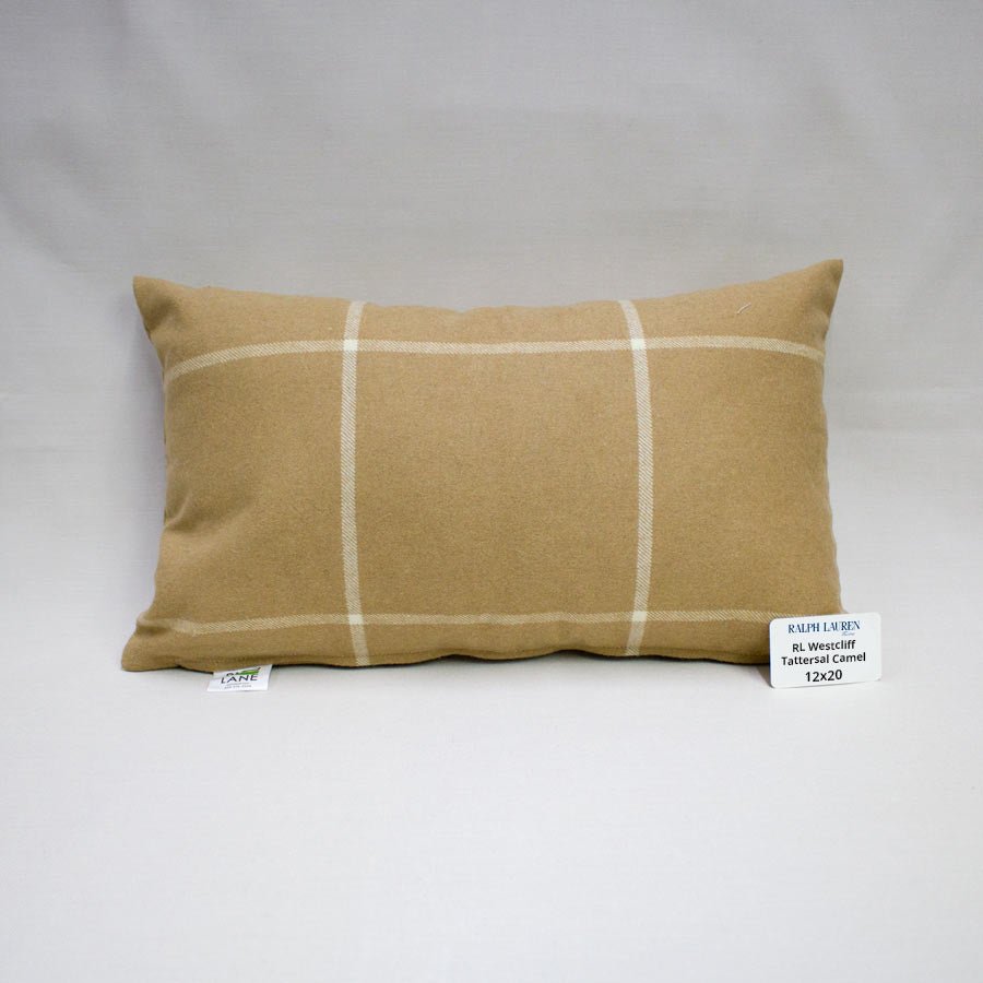 Ralph Lauren Westcliff Tattersal Camel FRL5233 Fairfield Plaids Collection Indoor Upholstery Fabric