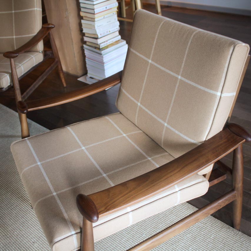 Ralph Lauren Westcliff Tattersal Camel FRL5233 Fairfield Plaids Collection Indoor Upholstery Fabric