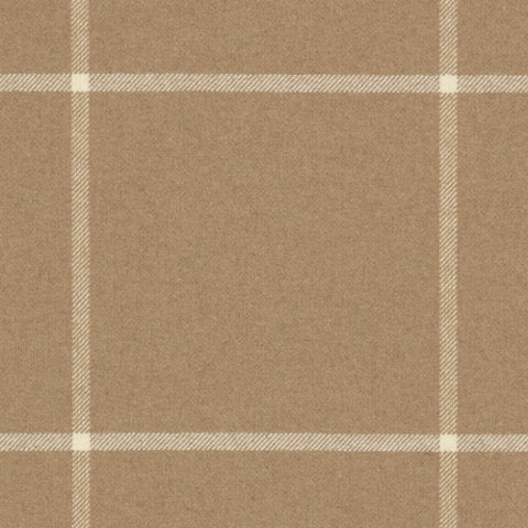 Ralph Lauren Westcliff Tattersal Camel FRL5233 Fairfield Plaids Collection Indoor Upholstery Fabric
