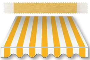Remnant - Recacril Classic Stripes Yellow/Yellow 47 inch R-17 Awning and Marine Fabric (25.01 yard piece)