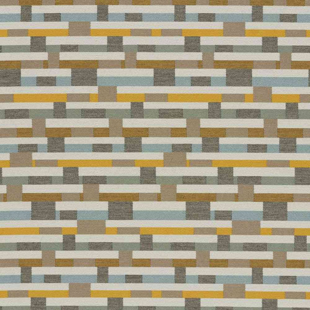 Remnant - Sunbrella by Mayer Metal Strips Desert Flower 434-002 Vollis Simpson Collection Upholstery Fabric (1.61 yard piece)