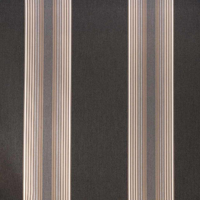 Remnant - Sunbrella Tillman Shale 4836-0000 46-Inch Stripes Awning / Shade Fabric (2.97 yard piece)