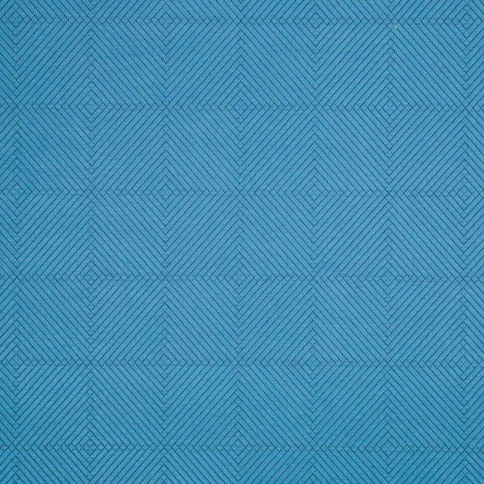 Robert Allen Boxed Squares Calypso Blue Color Library Collection Indoor Upholstery Fabric