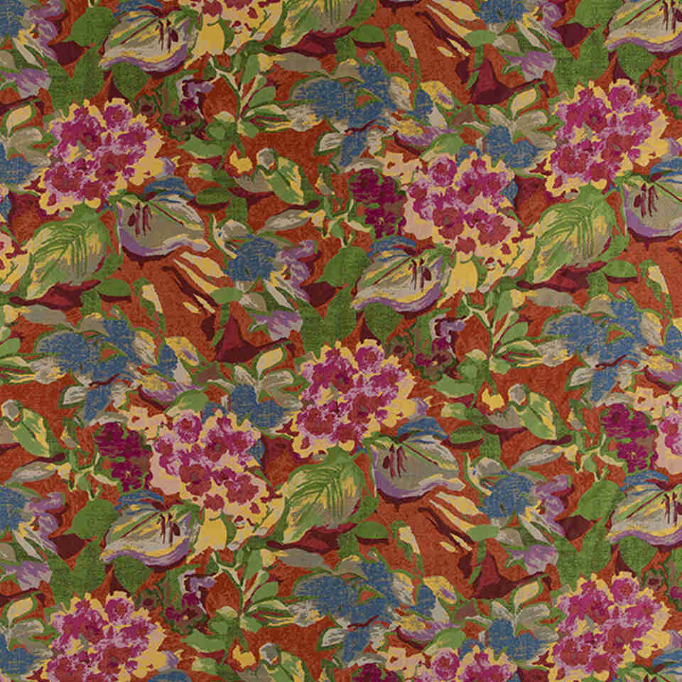 Robert Allen Cap Bon Garden Tomato Color Library Collection Indoor Upholstery Fabric