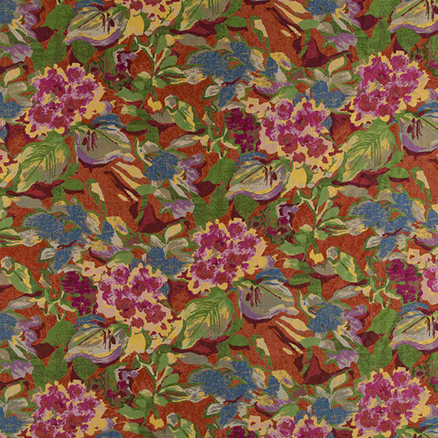 Robert Allen Cap Bon Garden Tomato Color Library Collection Indoor Upholstery Fabric