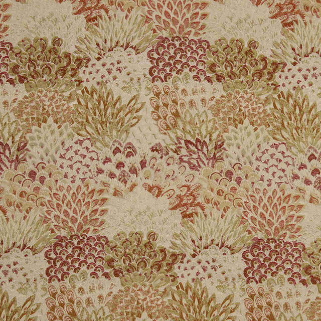 Robert Allen Feather Fans Saffron Color Library Collection Indoor Upholstery Fabric