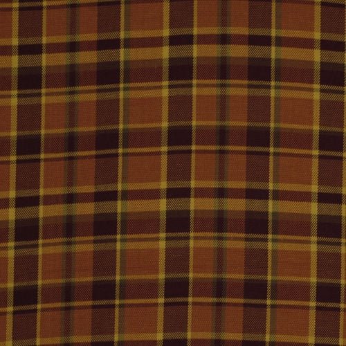 Robert Allen Hopsack Plaid Persimmon 152119 Indoor Upholstery Fabric