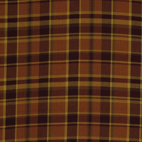 Robert Allen Hopsack Plaid Persimmon 152119 Indoor Upholstery Fabric