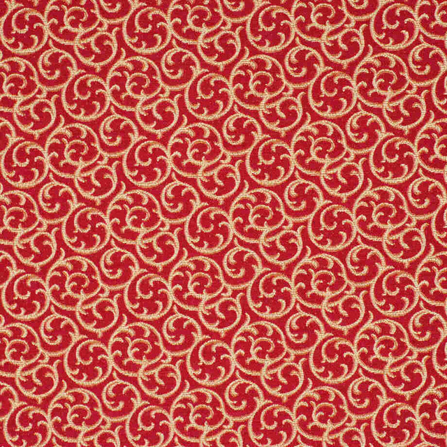 Robert Allen Lets Scroll Cayenne Color Library Collection Indoor Upholstery Fabric