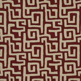 Robert Allen Maze Along Red Hot Color Library Collection Indoor Upholstery Fabric