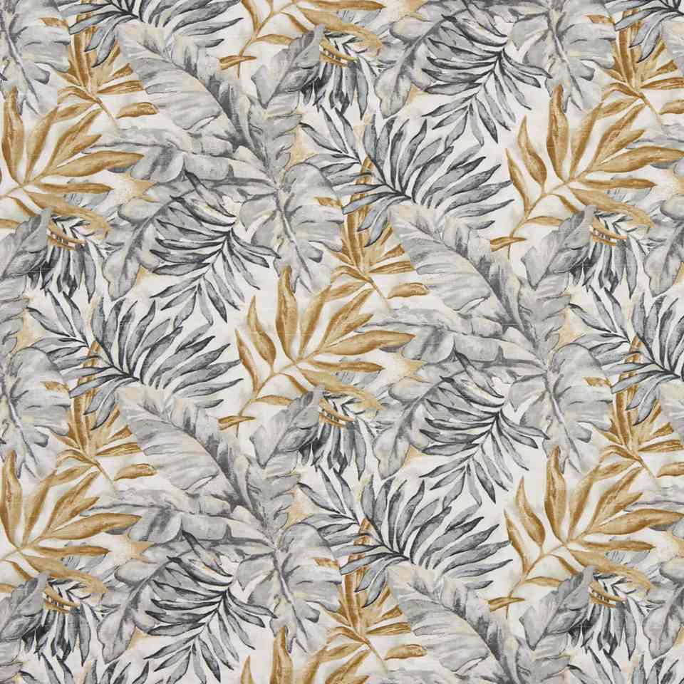 Robert Allen Monsoon Leaf Greystone 217229 Color Library Collection Multipurpose Fabric