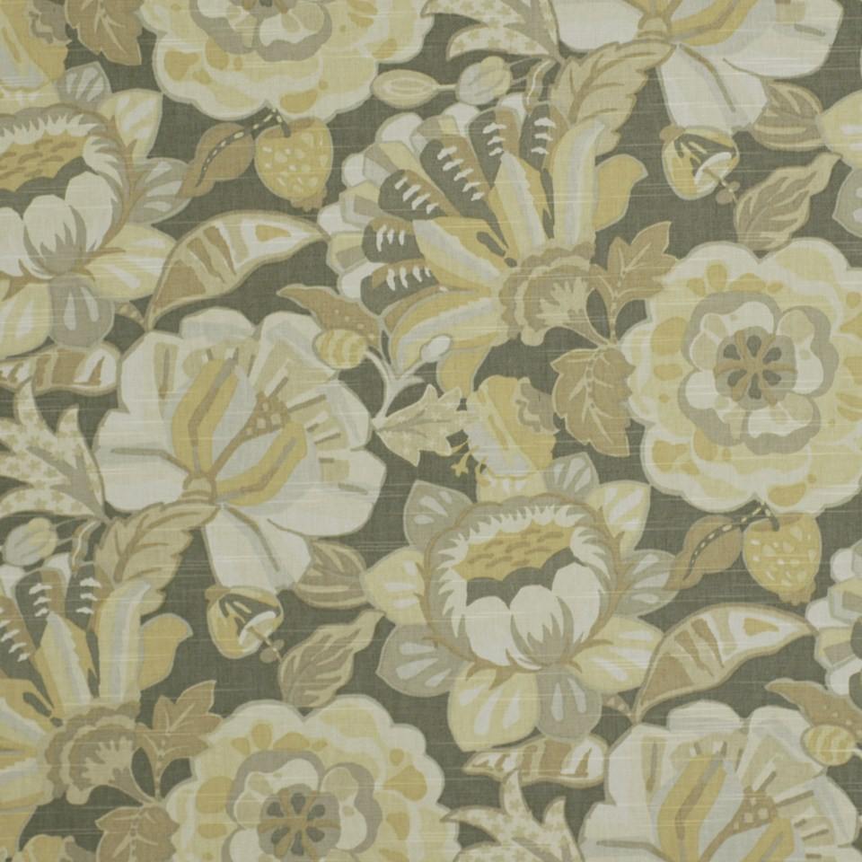 Robert Allen Naive Floral Pewter 211809 Color Library Collection Multipurpose Fabric