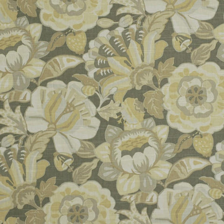 Robert Allen Naive Floral Pewter 211809 Color Library Collection Multipurpose Fabric