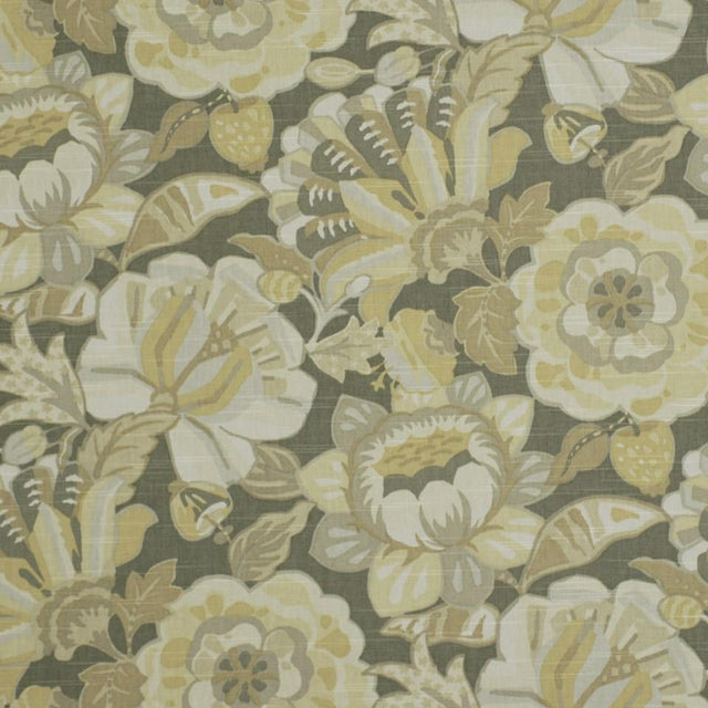 Robert Allen Naive Floral Pewter 211809 Color Library Collection Multipurpose Fabric