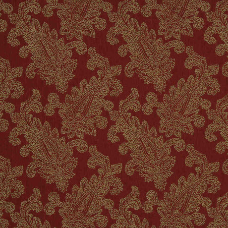 Robert Allen Paisley Puff Red Hot Color Library Collection Indoor Upholstery Fabric