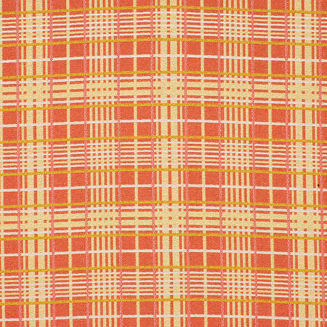 Robert Allen Tartan Web Melon Color Library Collection Indoor Upholstery Fabric