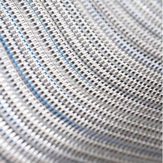 Sampe of Textilene Dense Weave Indention / Blue T91H5W041 54 inch Sling Fabric