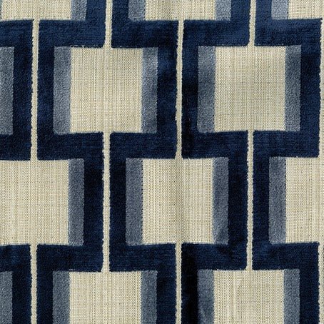 Sample of ABBEYSHEA Amalia 306 Indigo Indoor Upholstery Fabric