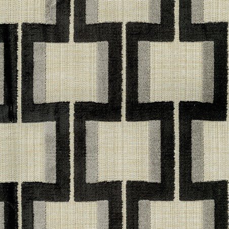 Sample of ABBEYSHEA Amalia 91 Carbon Indoor Upholstery Fabric