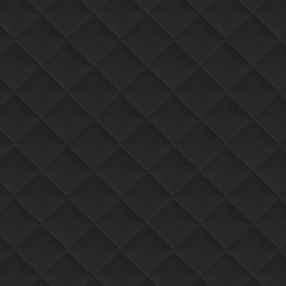 Sample of AbbeyShea Single Quilted Blizzard Black Upholstery Fabric