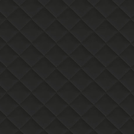 Sample of AbbeyShea Single Quilted Blizzard Black Upholstery Fabric