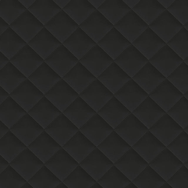 Sample of AbbeyShea Single Quilted Blizzard Black Upholstery Fabric