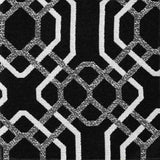 Sample of Bella Dura Alexandria Black-White 30414A1-3 Upholstery Fabric